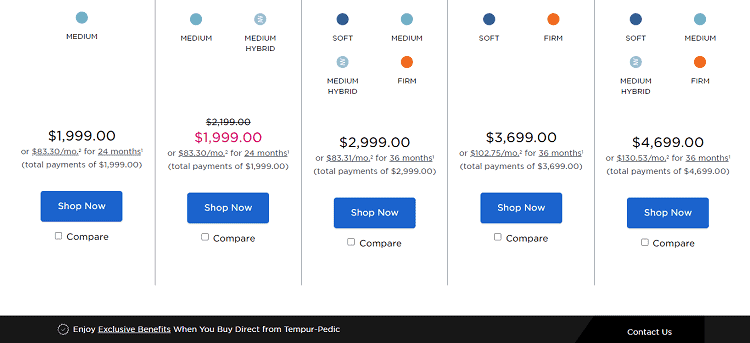 Tempurpedic Prices