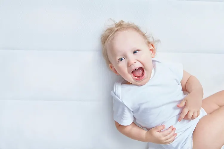 baby on mattress