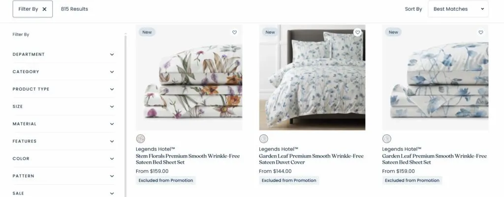 the company store sheets