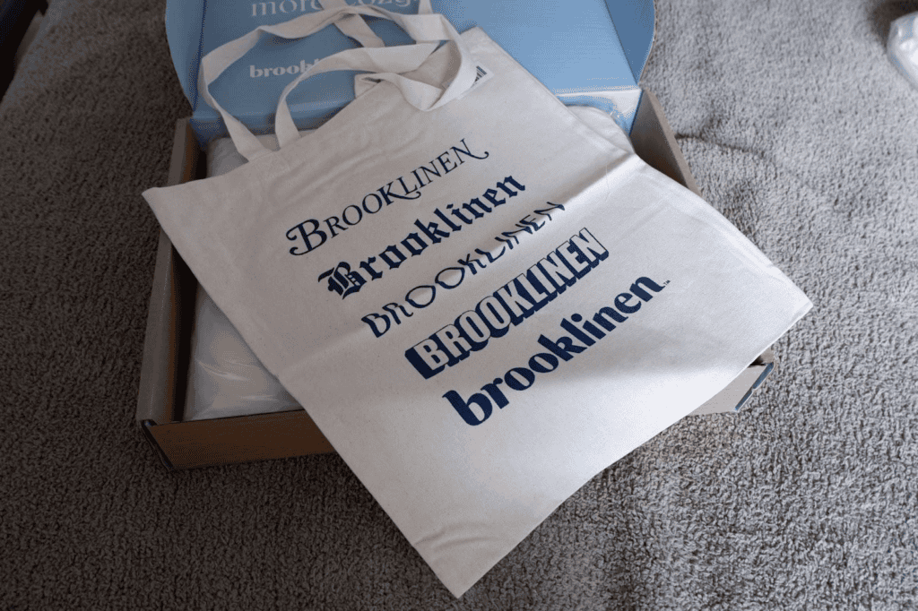 Brooklinen sheets unboxing 2