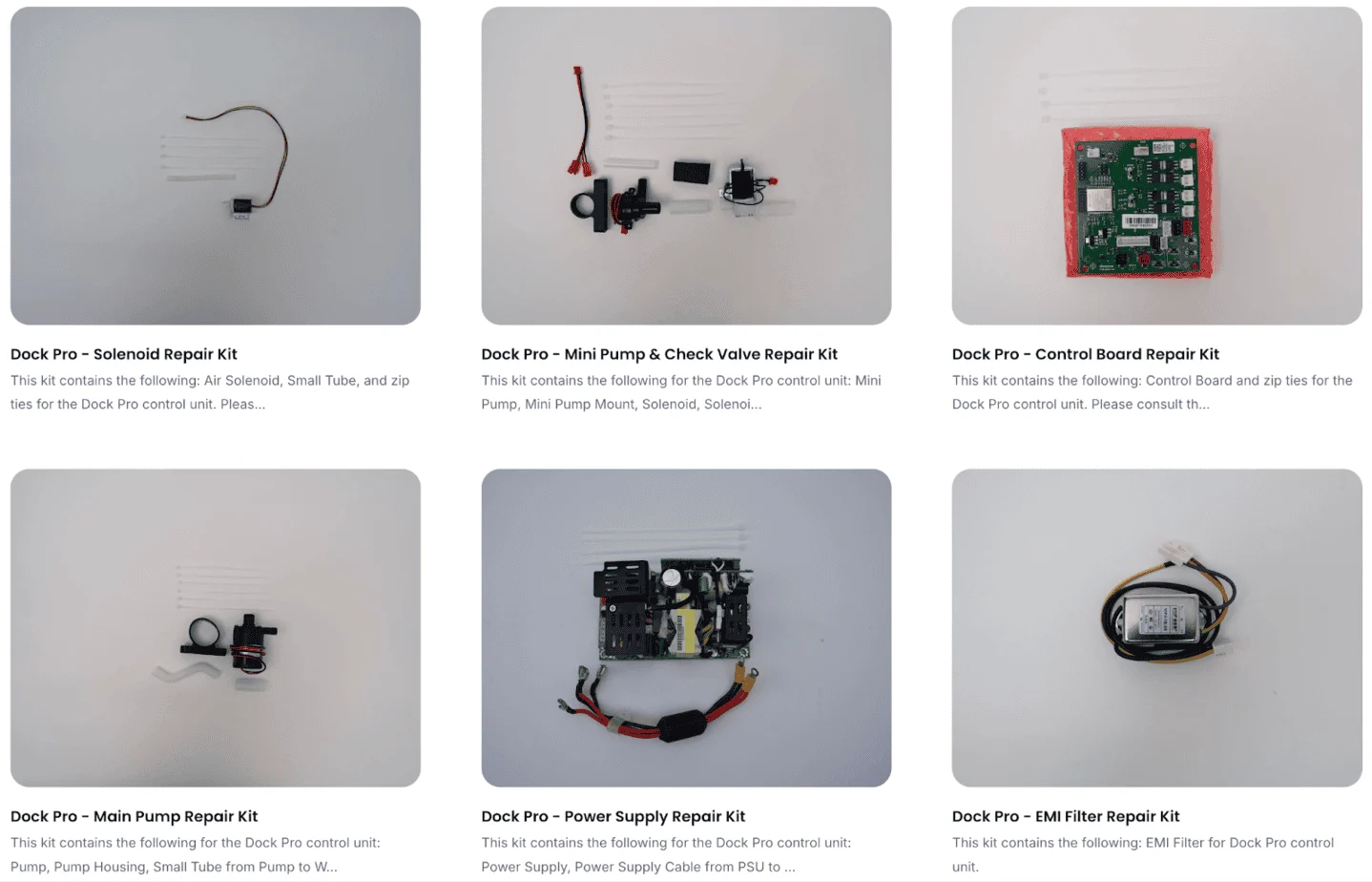 Chilipad Dock Pro parts and repair kits available