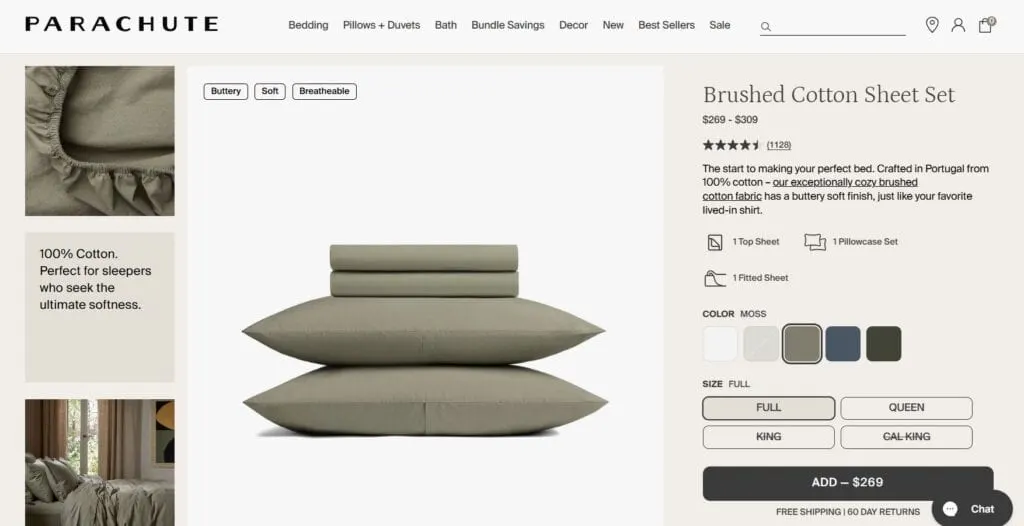 Parachute Brushed Cotton Sheet Set