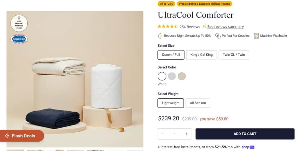 ultracool comforter