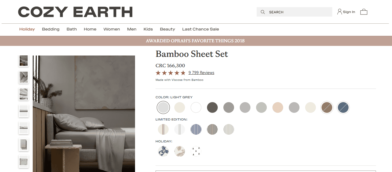 Cozy Earth Bamboo Sheet Set