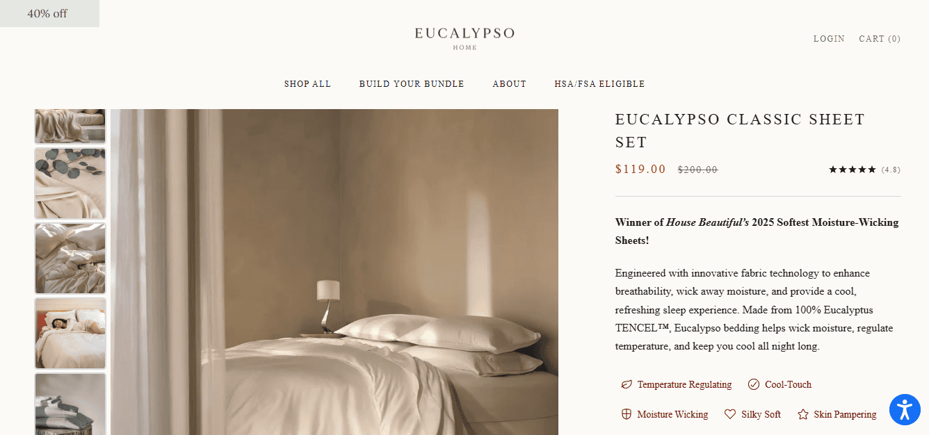 Eucalypso Classic Sheet Set