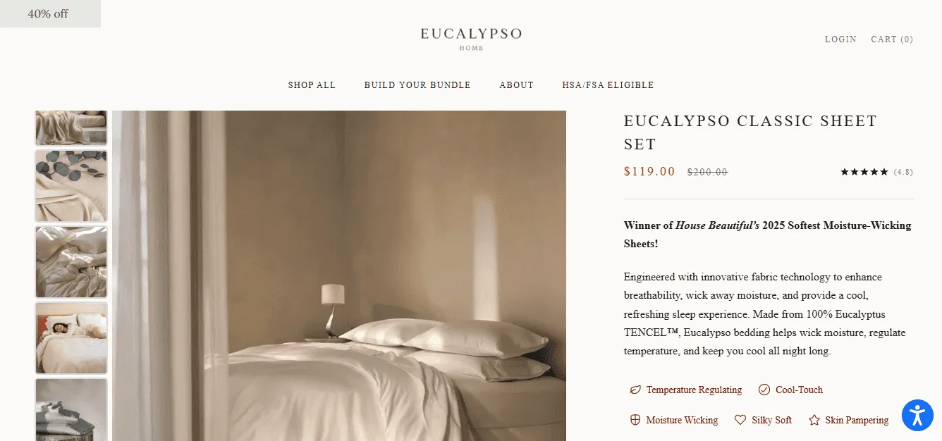 Eucalypso Classic Sheet Set