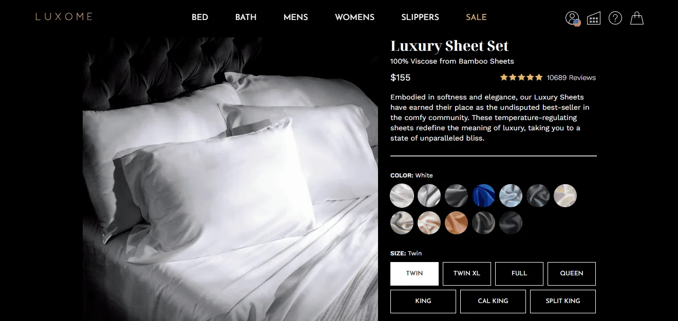 Luxome Sheet Set