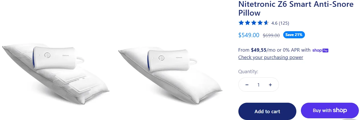 Nitetronic Z6 Anti-Snore Pillow