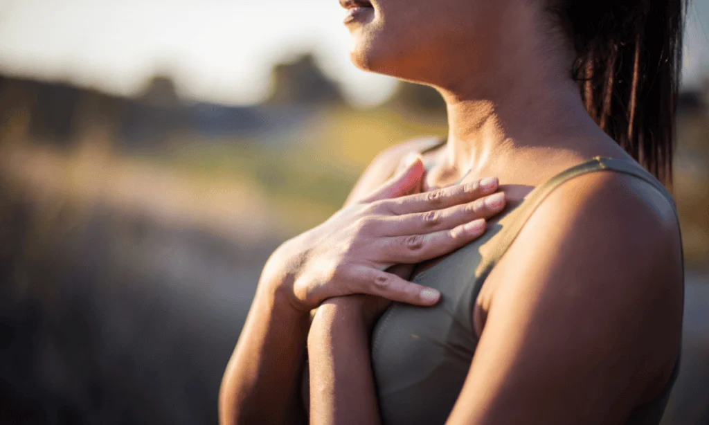 deep breathing for hot flashes