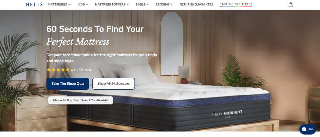 Helix vs Tempur-Pedic