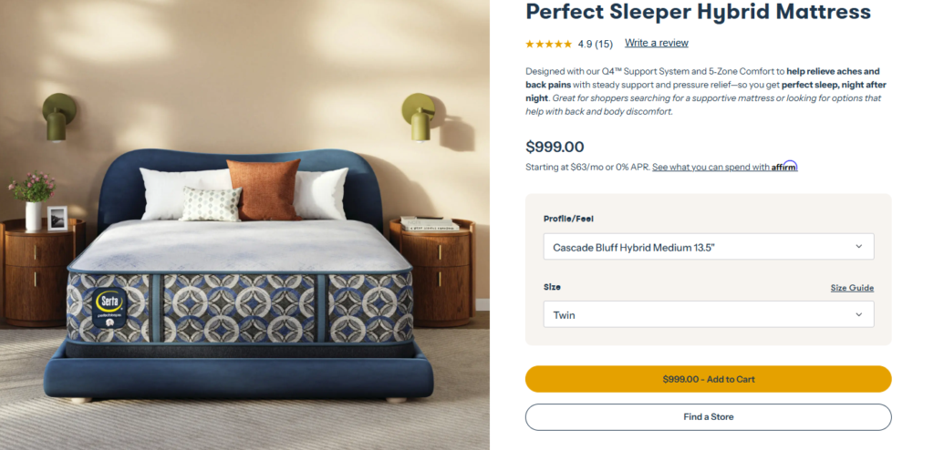 iserta Perfect Sleeper Hybrid Mattress