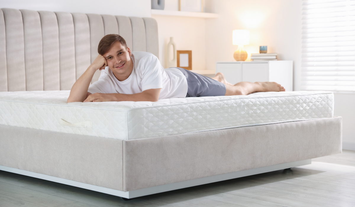 man on bed